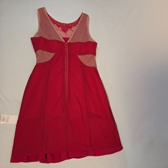 BCBG MAXAZRIA Quite Luxury Fuchsia ENIDA Ruffled Crepe Dress Size 6 LIKE NEW! - Picture 10 of 17